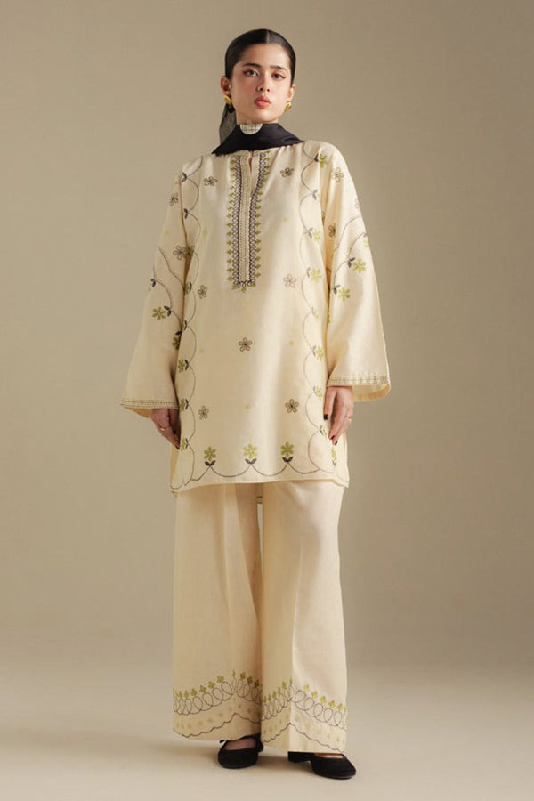 Zarashah Jahan Embroidered Dhanak 3pc with Printed Shawl- NA2129
