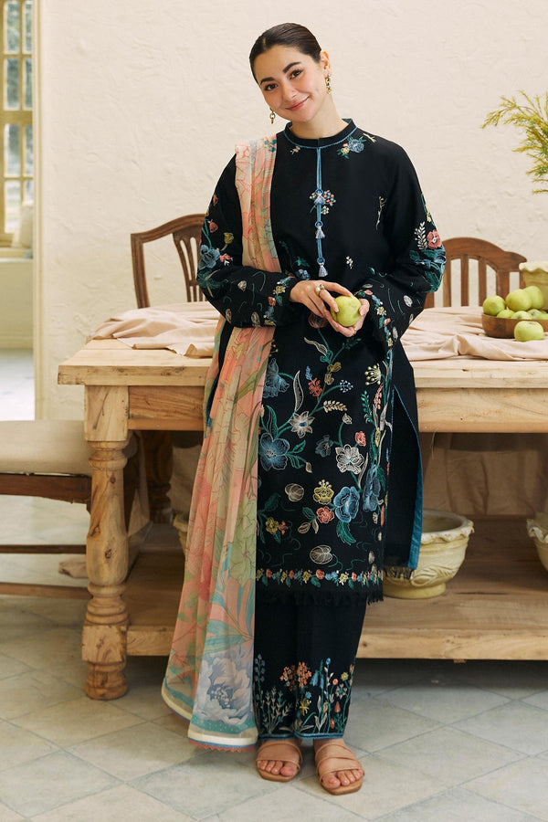 Zara Shahjahan 3Pc Luxury Embroidered Lawn with Printed Slub Net Dupatta - GA1864