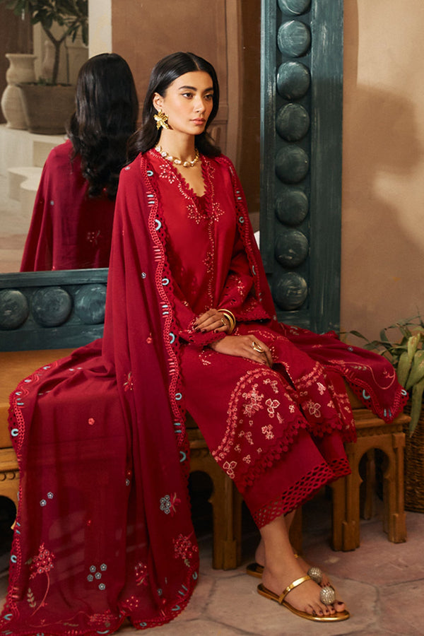 Bareeze 3PC Embroidered Lawn Suit with pure chiffon Dupatta -GA2042
