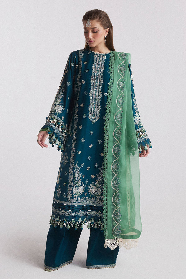 Hussain Rehar 3PC Embroidered Lawn Suit with Printed Chiffon Dupatta -GA2012