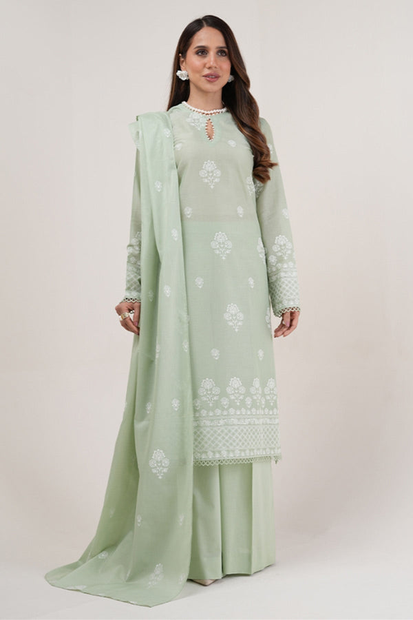 Bareeze Embroidered Lawn 3pc with Embroidered Chiffon Dupatta- GA1994