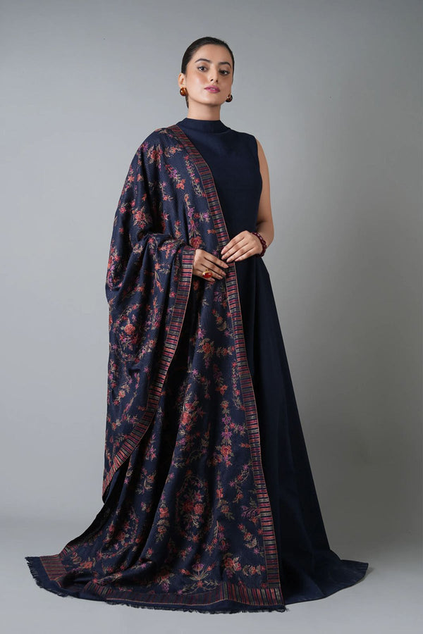 Bareeze 3PC karandi Suit with Embroidered Shwal -NA2142