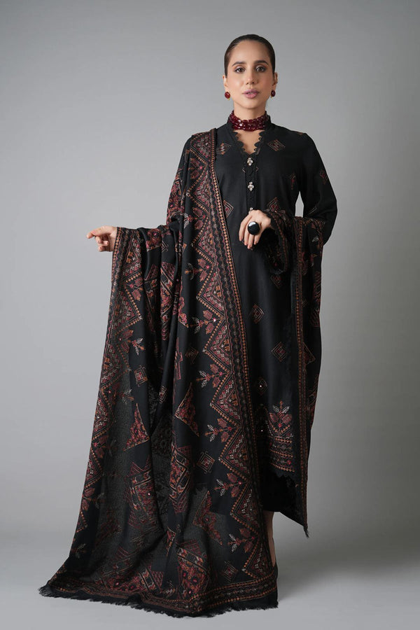 Bareeze 3PC Embroidered karandi Suit with Embroidered Shwal -NA2149