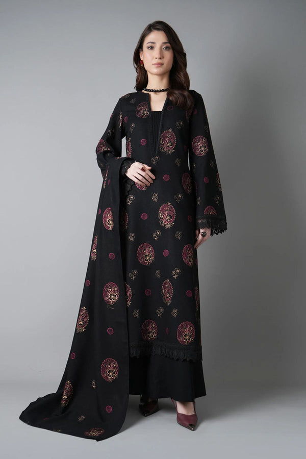 Bareeze 3PC Embroidered karandi Suit with Embroidered Shwal -NA2146