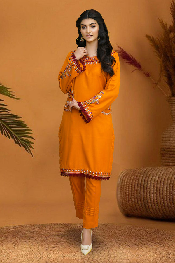 Zooj Original Yasna Embroidered Dhanak Winter 2PC - Zj013