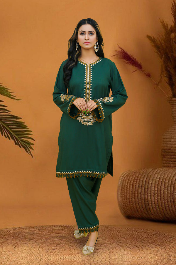 Zooj Original Sepideh Embroidered Dhanak Winter 2PC - Zj010