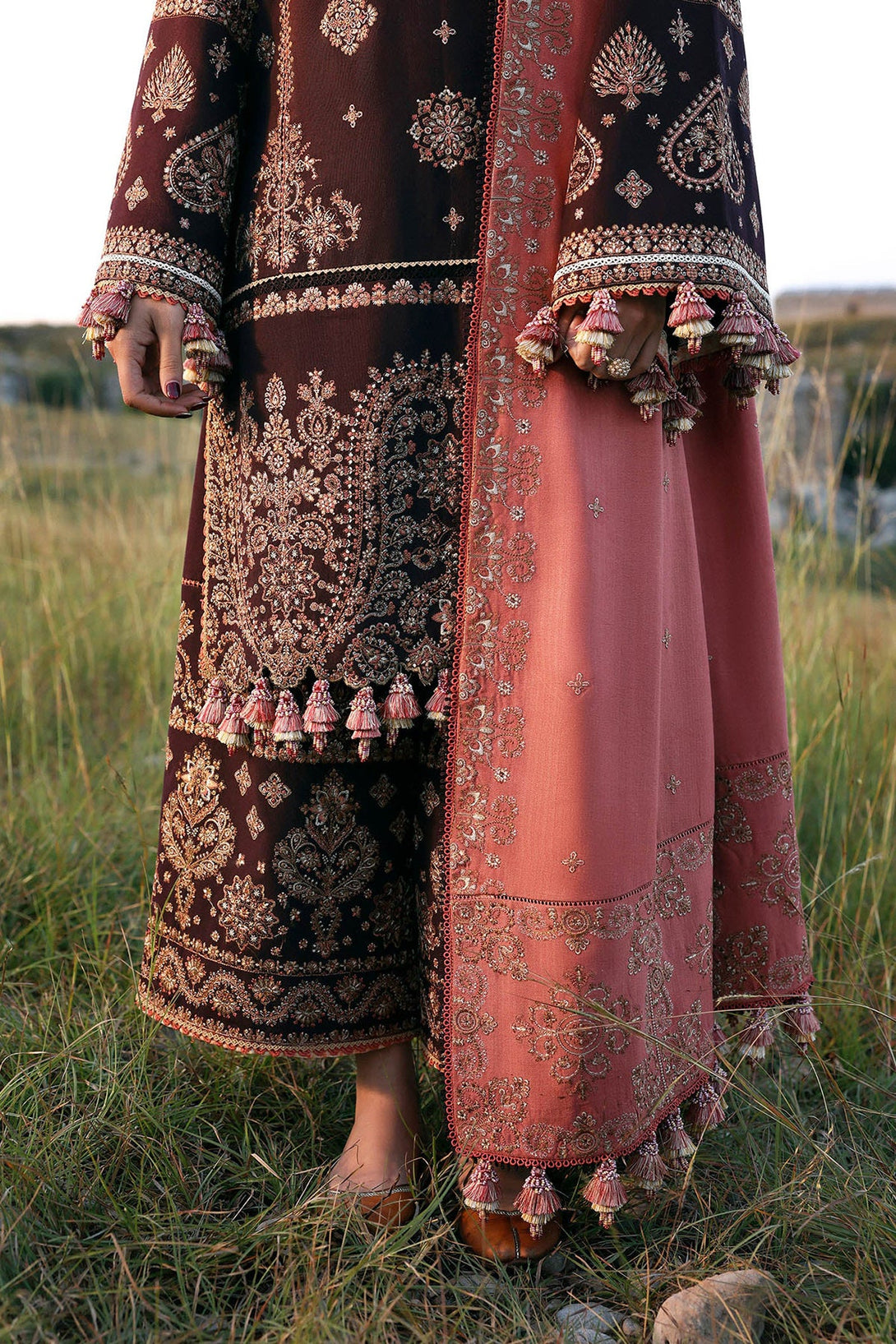 Husain Rehar Embroidered Lawn 3pc with Embroidered Slubnet Dupatta - N ...