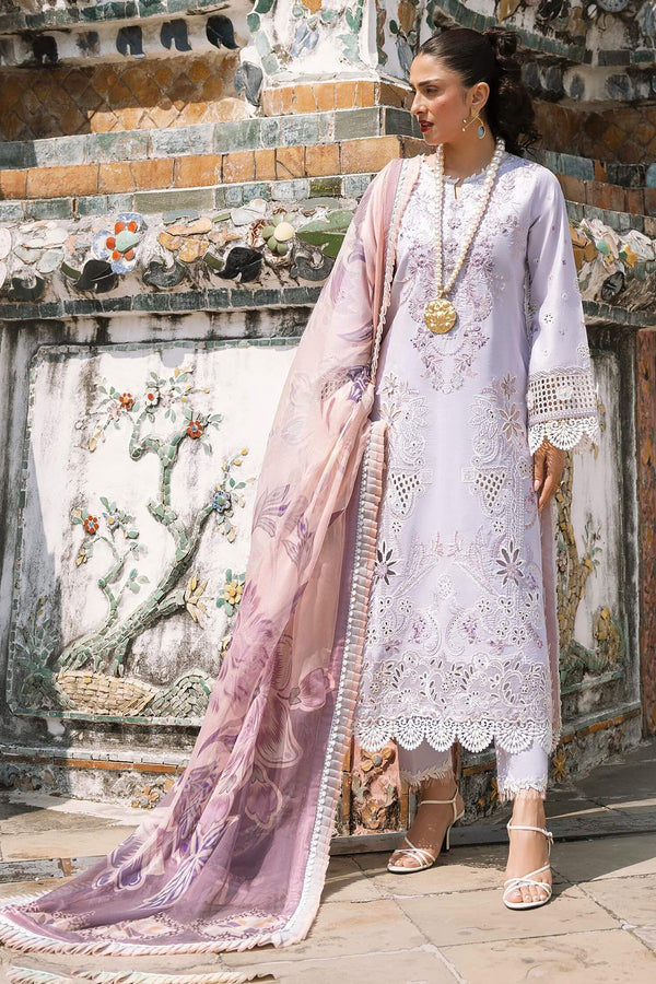 Mushq Luxury Embroidered Lawn 3pc with Printed Dupatta- GA1810
