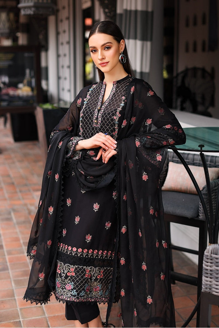 RT551-3PC Lawn Printed Shirt With Patches & Bamber Chiffon Embroidered Dupatta main image 0